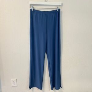 Compli K Womens Size M Blue Stretch Jersey Knit Straight Leg Pant Pull‎ On